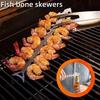 Шампуры для барбекю из нержавеющей стали, нержавеющие, устойчивые к коррозии, многоразовые уникальные шампуры для гриля в форме рыбьих костей
