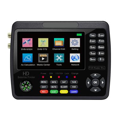 V10 Pro Satellite Finder Signal Meter HD Satellite TV Signal Finder DVBSS2S2XTT2 COMBO Digital