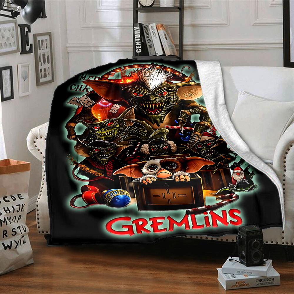 1 шт. Плед Gremlins Легкий фланелевый плед для дивана, кровати, путешествий, кемпинга, гостиной, офиса, дивана, кресла и кровати