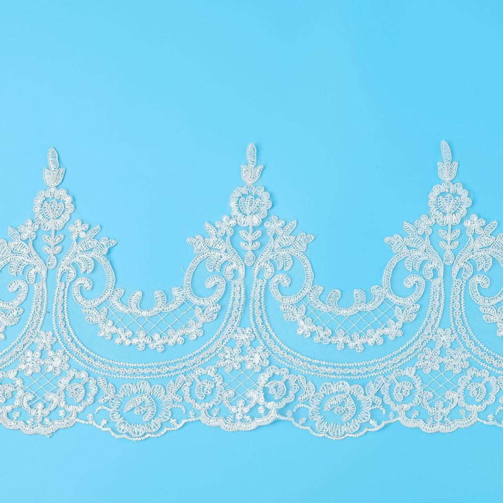 Bridal Headgear Diy Material Wedding Dress Headgear Decorative Flower Width 24 Cm This White Lace Lace Accessories