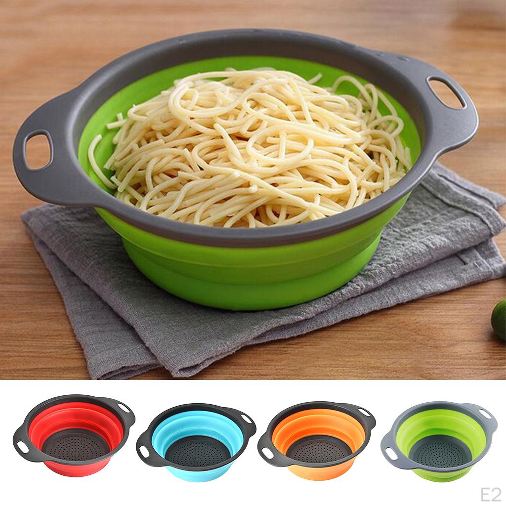 Круглый складной складной дуршлаг/сито/корзина для фильтров, прочный, четыре цвета -