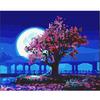 Frame Diy Painting By Numbers For Starter Kit Tree And Moon Marker By Numbers Landscape For Home Wall Art Decors 40x50