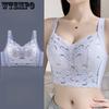 Thin and Adjustable Lingerie for Women with Gathered Breasts and Top Support To Prevent Sagging Large Size Full Cup White Bra