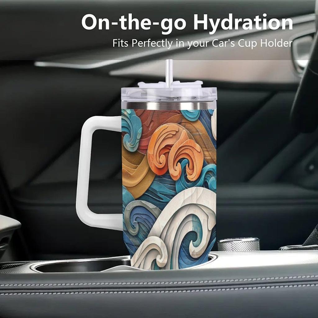 Humid Jungle Rainforest Trek 40oz Insulated Tumbler Dropship BPA Free powder hiker all day cold drink mug