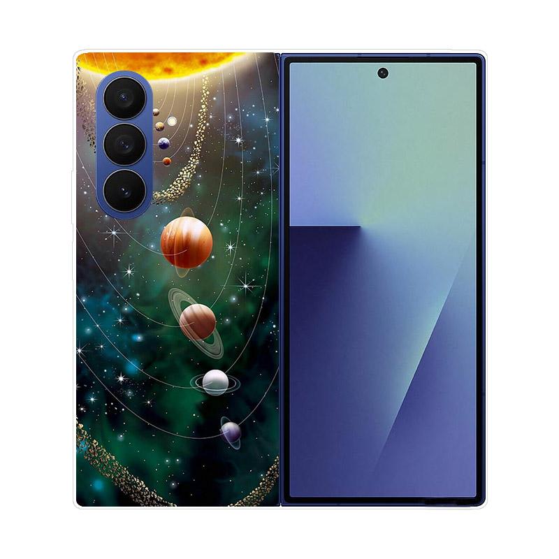 Прозрачный складной чехол для телефона Samsung Galaxy Z Fold 6 7 Прозрачная ударопрочная жесткая крышка из ПК для Samsung Z Fold7 Fold6 Чехол Capa