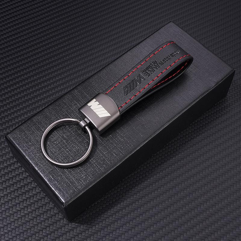 For BMW M X1 X3 Leather Car Keychain Key Chain Rings 3D Metal Keyring For BMW M Performance E46 E90 E60 F10 F30 E39 E36 F20 E87 G30 E92 E91 X5 vby40