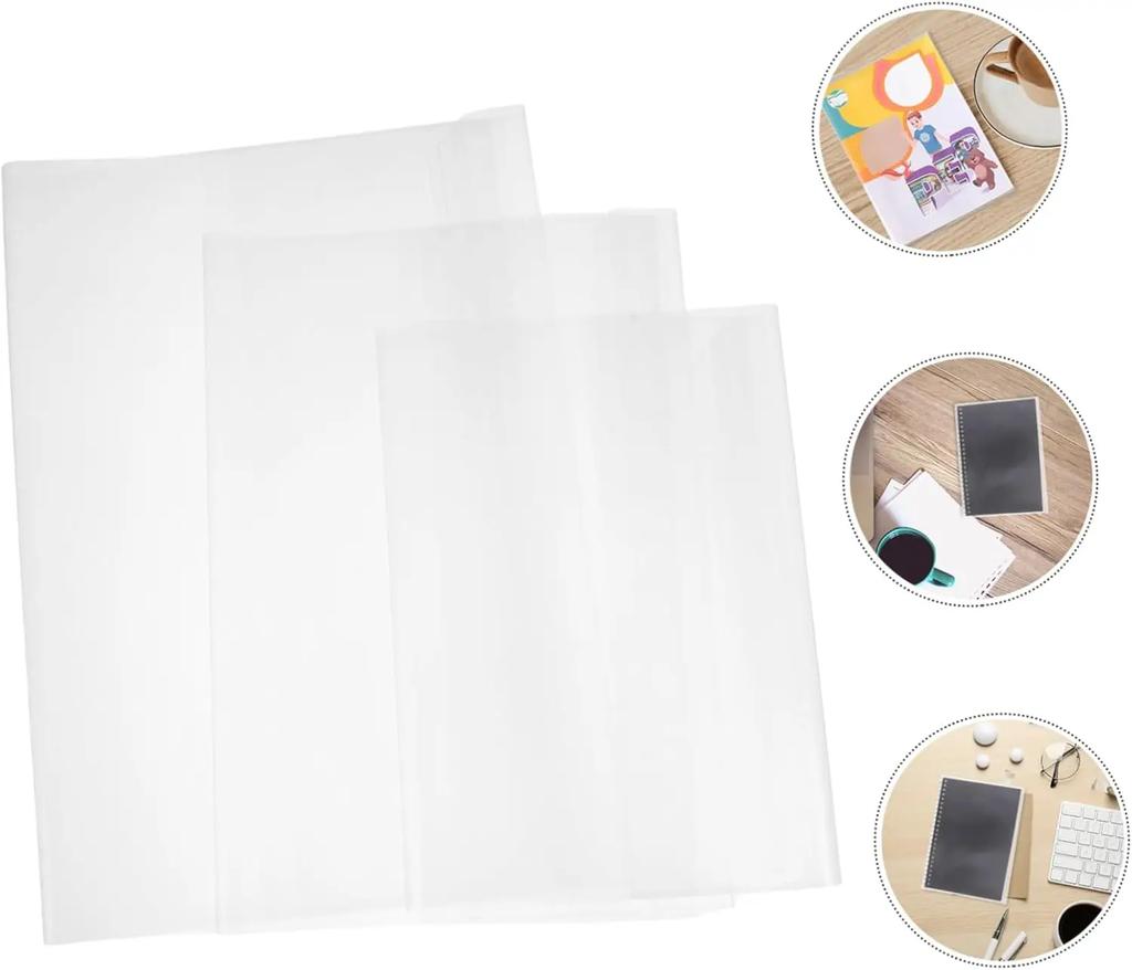 22k/16k/a4 Transparent Waterproof Plastic Book Sleeve Notebook Protector Book Cover For School Office Notebook Wrapping Supplies