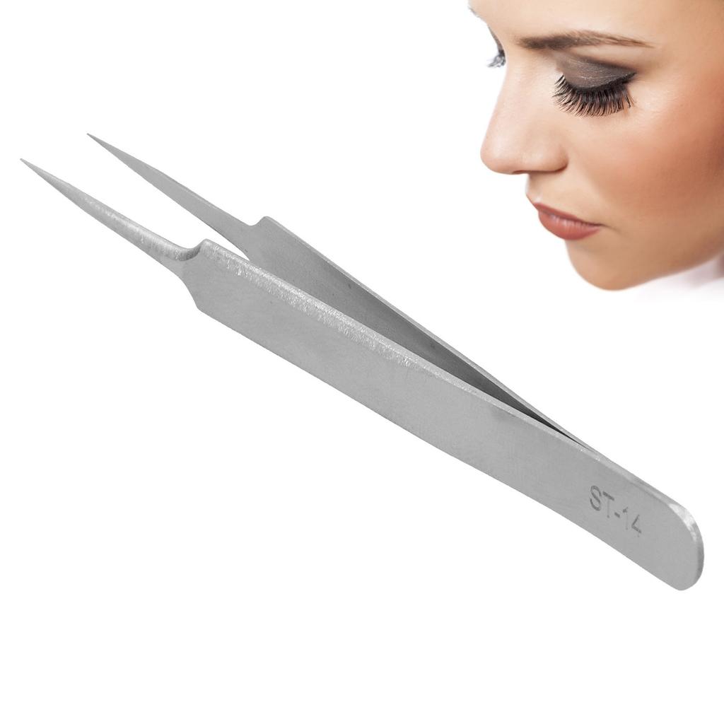 Eyelash Grafting Tweezers Straight Curved Arc Shape Beauty Tools for Eyelash ExtensionST‑14‑Needle