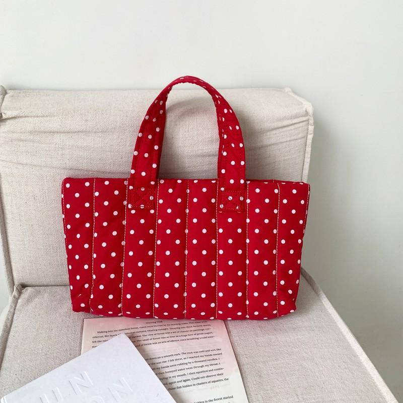South Korea Ins Style New Wave Dot Design Handbag Large-capacity Literary Casual Niche 100