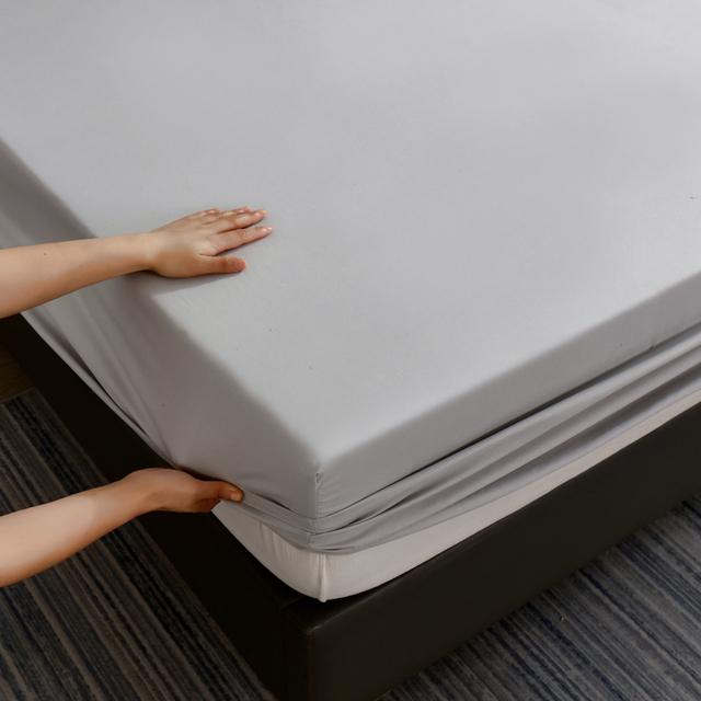 Waterproof Fitted Sheet With Elastic Bands Non Slip Adjustable Mattress Covers For Single Double King Queen Bed