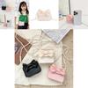 Childrens Butterfly Bow Mini Purse With Pearl Chain For Daily Use