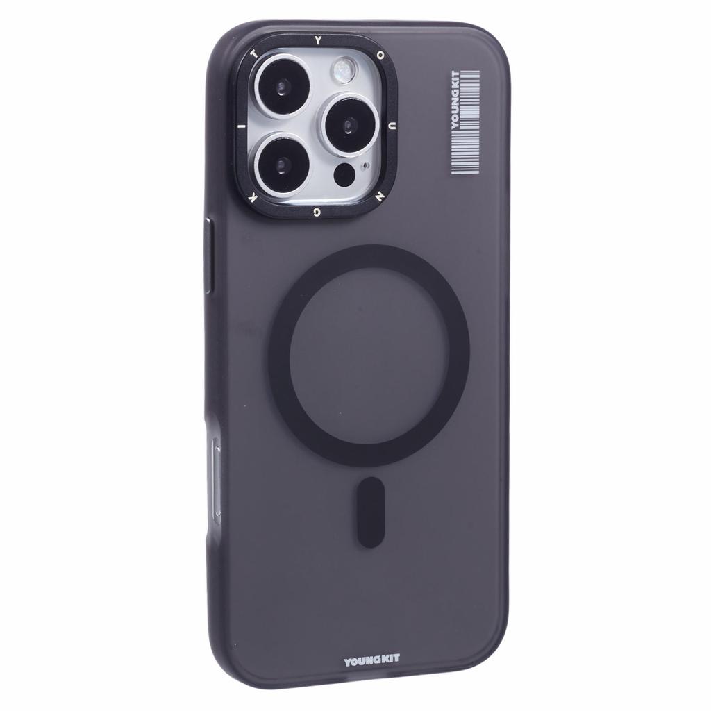 YOUNGKIT For iPhone 16 Pro Matte Case Compatible with MagSafe PET+TPU Shockproof Phone Cover