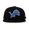 [New Era] 9FIFTY Snapback Cap Detroit Lions NFL Team Basic Snapback Cap DETROIT LIONS American Football 950 Baseball Cap Hat Black [Used]