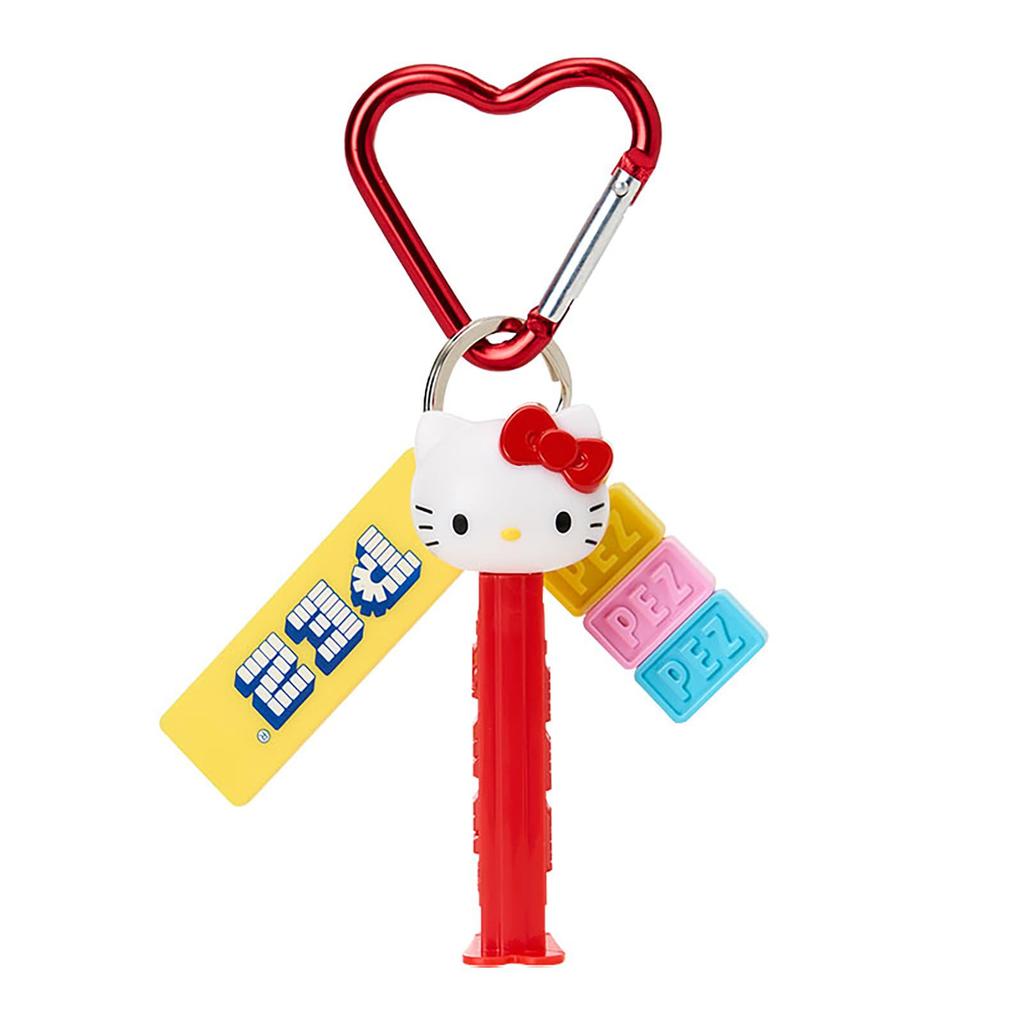 Sanrio PEZ Hello Kitty Keychain with 364223 Carabiner, Red,
