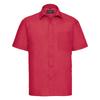 Russell Collection Mens Classic Polycotton Poplin Short-Sleeved Shirt