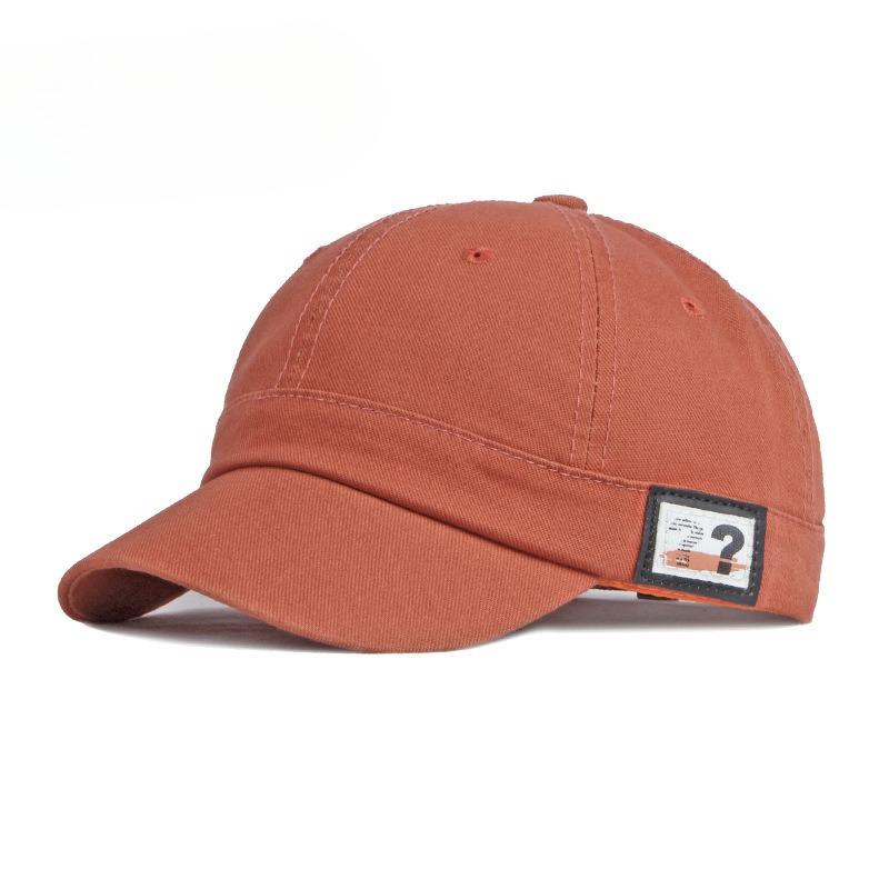 Korean Fashion Short Brim Baseball Cap for Men Women Unisex Casual Outdoor Sun Protection Peaked Cap Vintage Patch Dad Hat