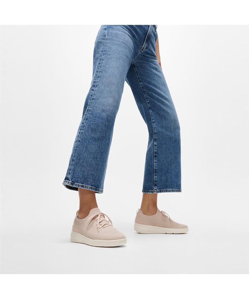 Fitflop [Super-Q] Женские вязаные слипоны - Каменно-бежевый/Платиновый (Ft59K2N22A)