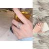 Unique Design Fashionable Adjustable Open Ring For Women Vintage Zircon Copper Jewelry