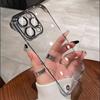 Applicable To IPhone 16 Mobile Phone Case Without Frame Transparent PC Electroplating Apple 15 Comes with Lens Film Full-cover Hard Cover 14