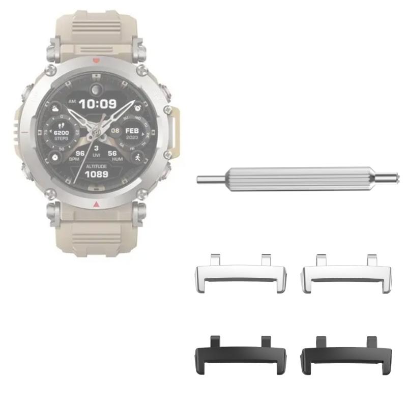 Stainless Steel Watch Band Adapter Clasp Connectors for 22mm Straps Long Durability