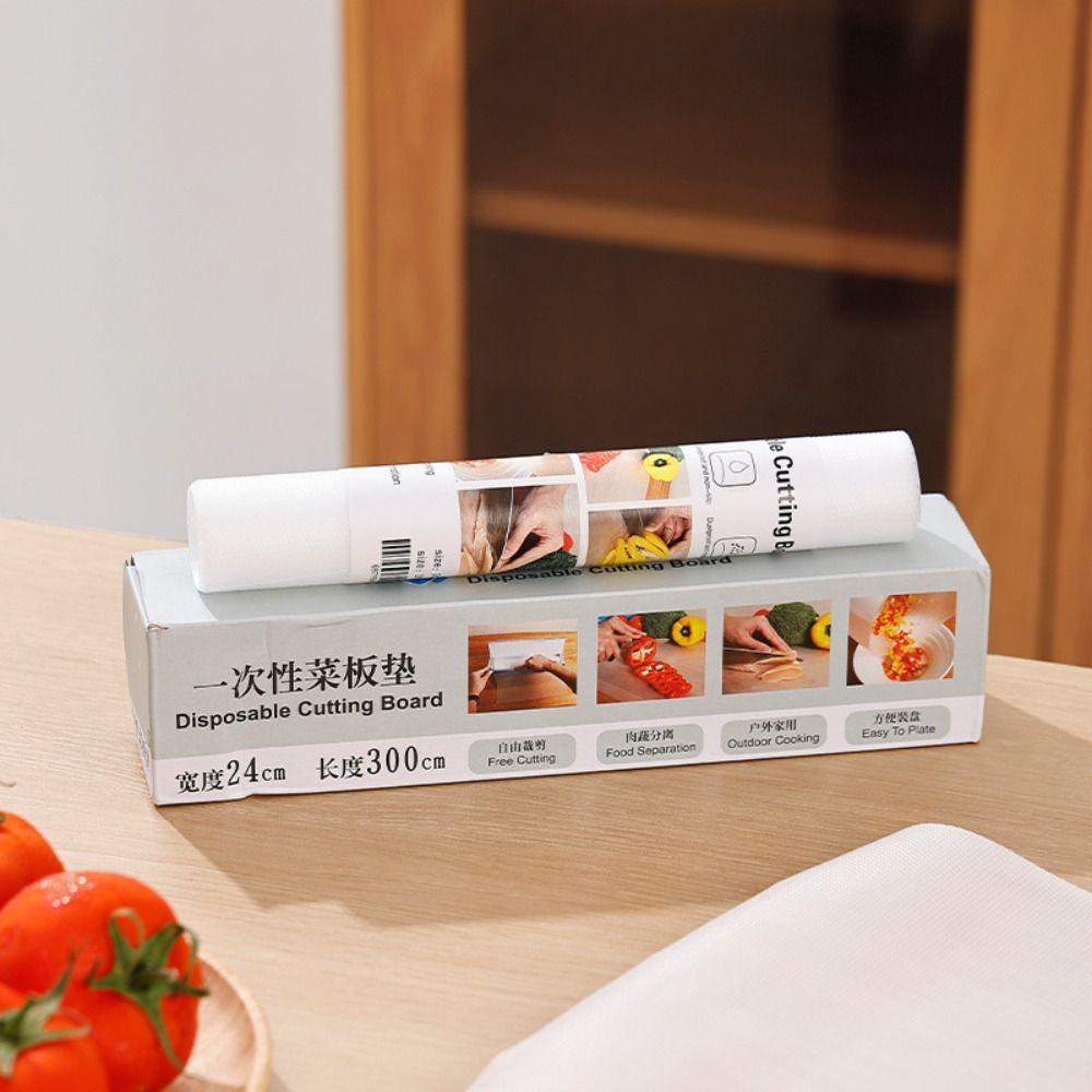 24x300CM Disposable Cutting Board Mat Cuttable Japanese Food Chopping Board Paper Antibacterial/Slip Picnic Fruit Placemat