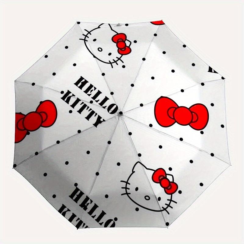 1pc Hello Kitty Pattern Umbrella with Plastic Handle,Suitable for All Seasons Home Travel Outdoor UmbrellaSanlio620