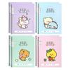Pinkfoot 1500 Little Friends Announcement Card 4 Types X 2p Set, Purple, Mint, Pink..., 1 Set
