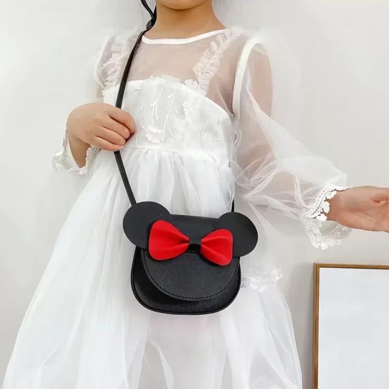 Модный женский кошелек для монет, сумки через плечо, кошелек, маленькая симпатичная сумка через плечо, сумка для денег с мышкой и бантом, сумка через плечо для детей, кошелек в виде кролика