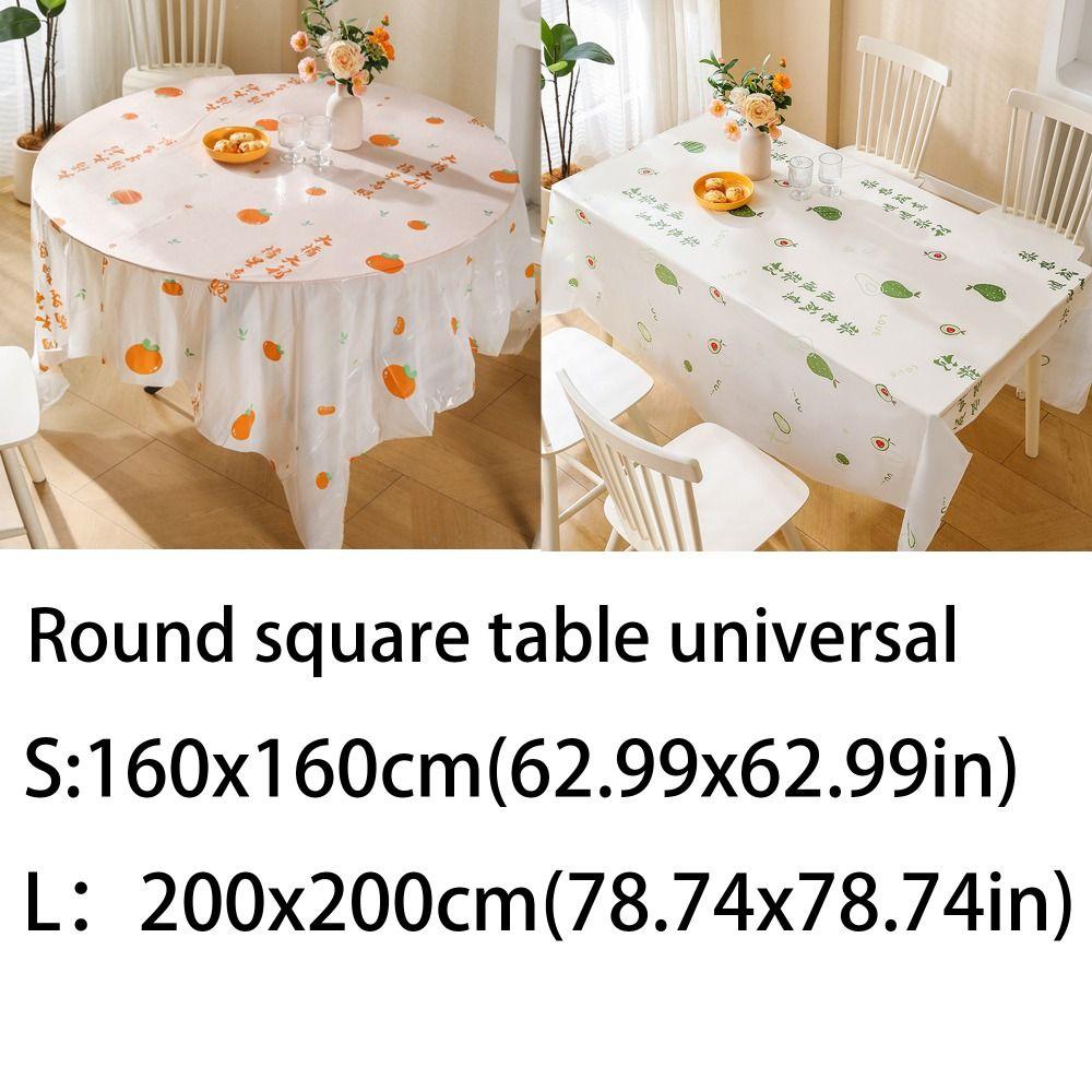 20Pcs Oil Proof Round PVC Tablecloth Plastic Fresh Fruit Tablecloth Desk