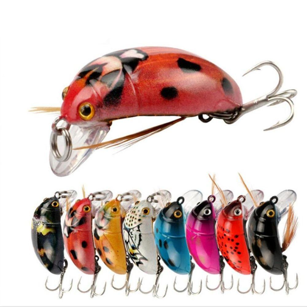 1Pcs Crank Floating Wobblers Insect Bug Lure 4cm/3.8g Hard Bait  Sea Beetle Bass Carp