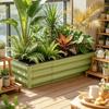 Outdoor Light Green Galvanized Steel Planter Box for Flowers and Vegetables