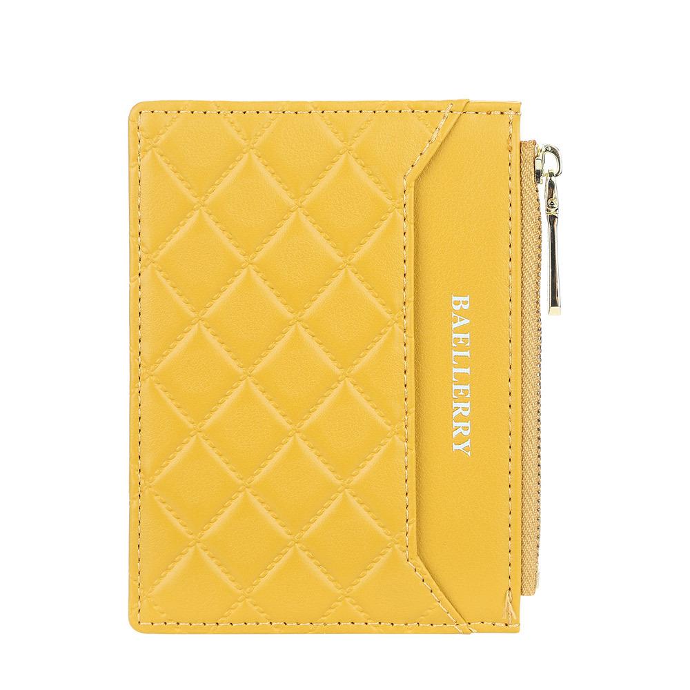 Baellerry Женские модные кошельки на молнии ярких цветов, тонкий держатель для карт, кошелек из искусственной кожи