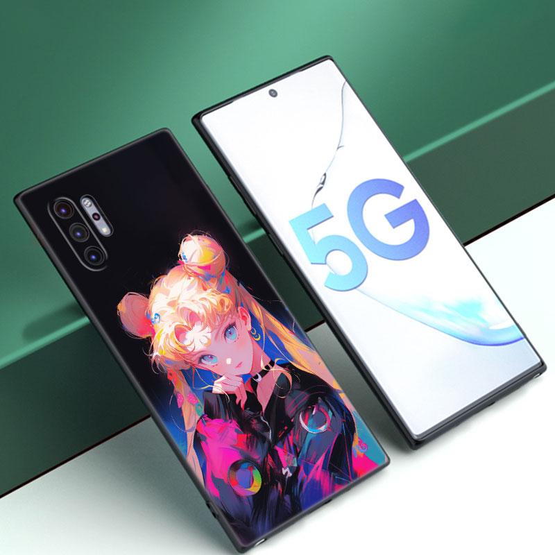 Японский мультяшный чехол Sailor Moom для Samsung Note 10 Lite 20 Ultra M04 M13 M32 4G M14 M52 M53 M54 M55 5G M11 M12 M21 M31 M51