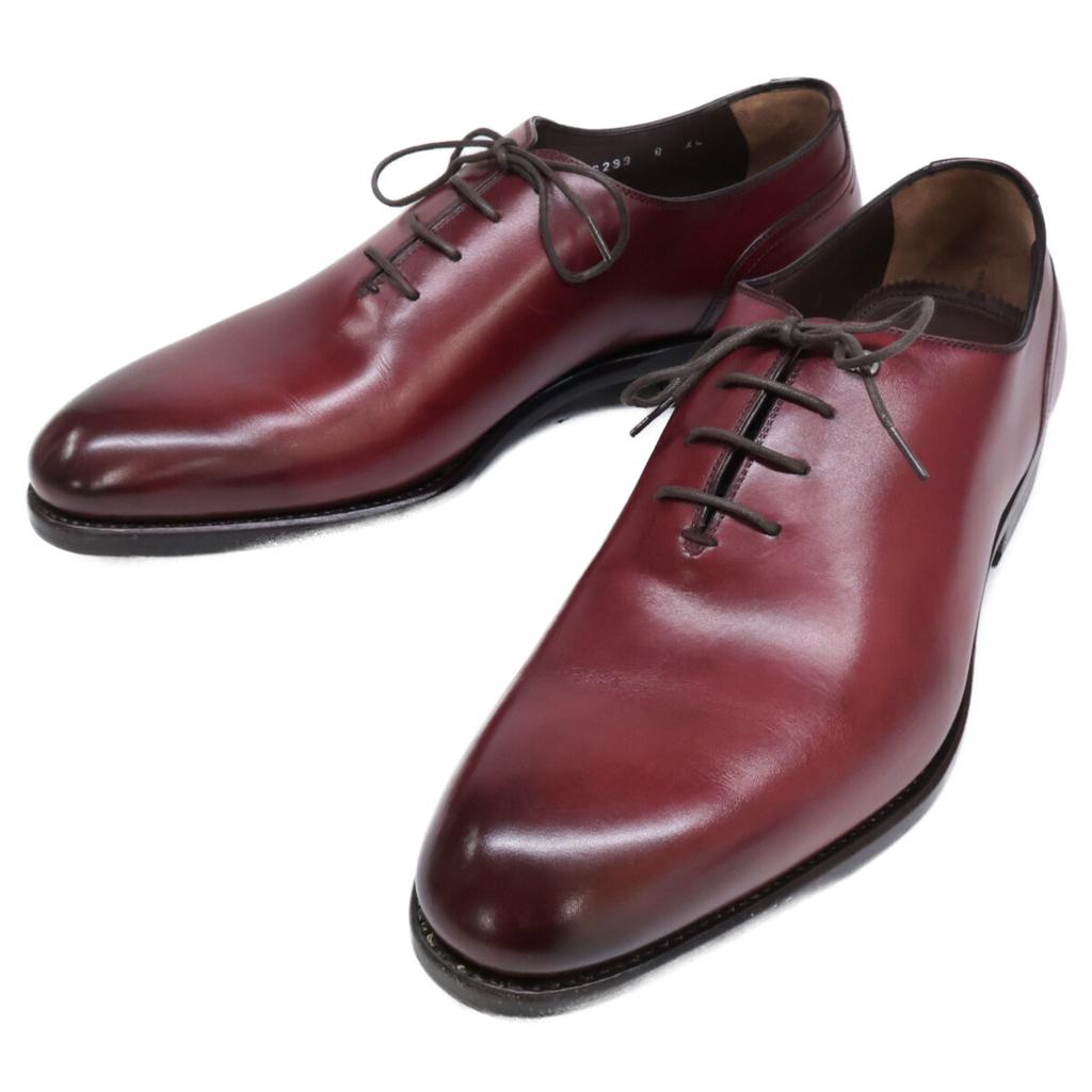 Salvatore Ferragamo Отличное состояние JD6299 TRAMEZZA туфли whole cut на 4 люверсах 8 2E Бордовый Б/у