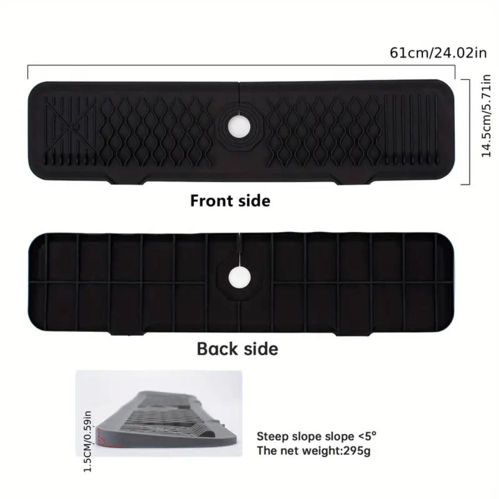 Adjustable Faucet Splash Guard Mat Silicone Drying Mat New Sink Draining Pad