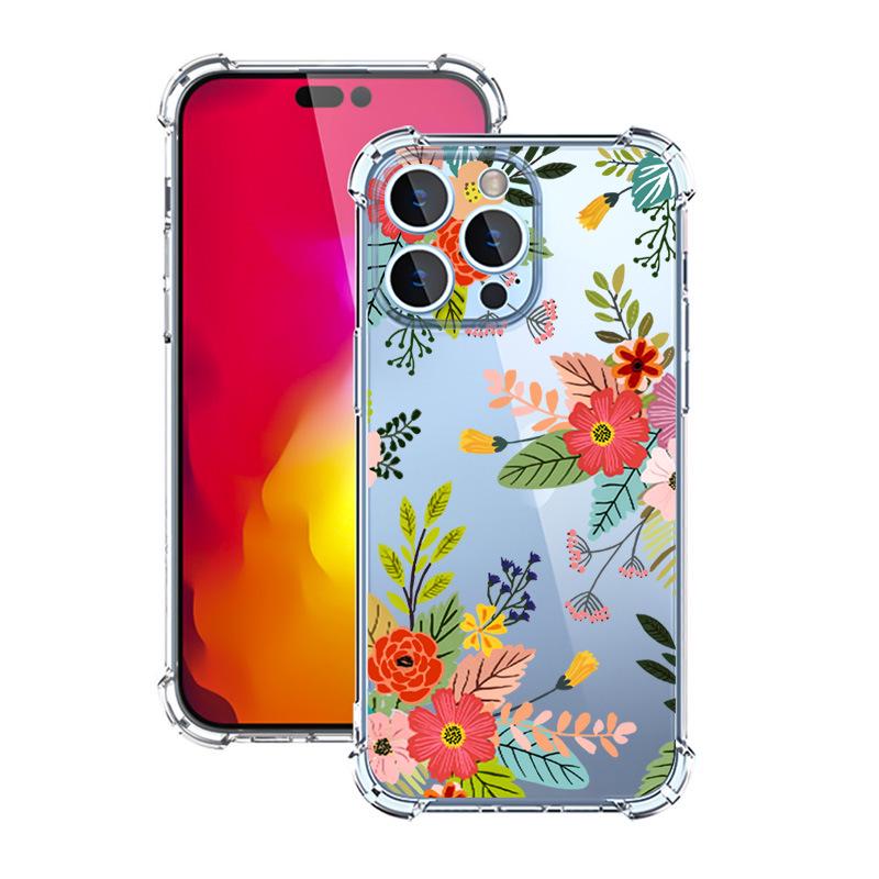Чехол National Trend Anti-Fall TPU с рисунком подсолнуха для iPhone 15 Pro Max