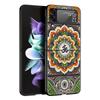 Чехол для телефона Samsung Galaxy Z Flip 7 6 5 4 с индийским узором мандала, жесткий ПК, черная крышка для Galaxy Z Flip3, складные Fundas, чехол