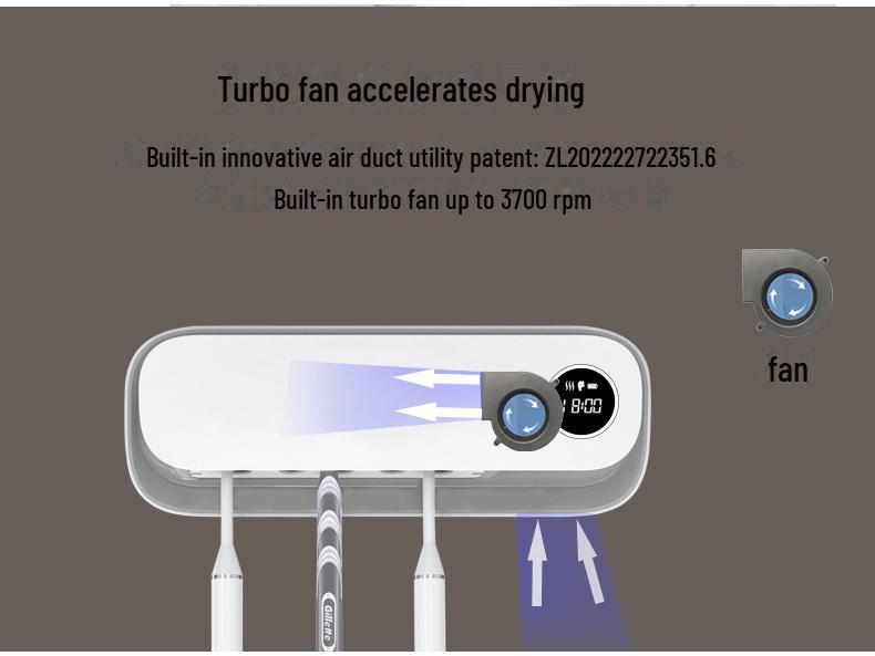 УФ-стерилизатор для зубных щеток в корейском стиле: Интеллектуальный цикл воздушной сушки с защитой от ультрафиолета