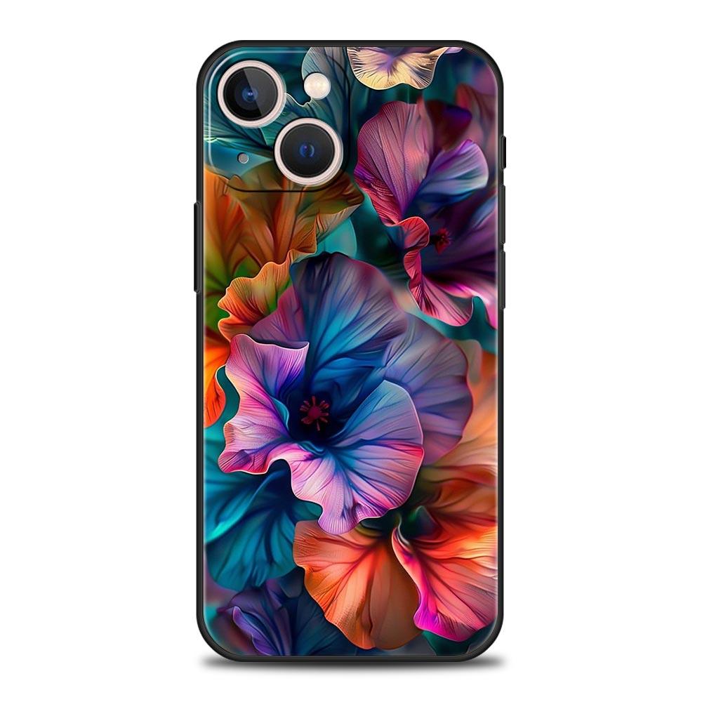 Абстрактные Растения Цветок Чехол для Телефона для iPhone 17 16 15 14 13 12 Pro Max 11 Pro Max 17 AIR Plus Ударопрочный Мягкий ТПУ Чехол