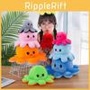 Adorable Double-sided Flip Reversible Octopus Plush Toy In Soft And Lifelike Style
