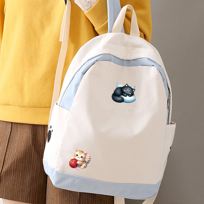 Различные нашивки с кошками на одежде Печать на футболках Кепках Платьях Термонаклейки для одежды Толстовки своими руками Термонашивки на футболках