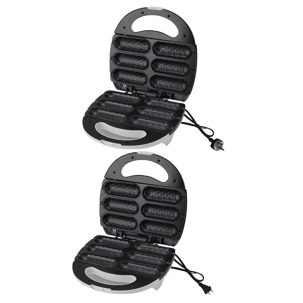 Машина для приготовления хот-догов с антипригарным покрытием для завтрака, гриль-печь, 750 Вт, машина для приготовления сосисок в булочках для дома