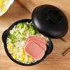 Microwave-Safe Double Handle Instant Noodle Bowl with Lid: Heat-Resistant, Spicy Pot & Rice Ready for Dorm or Home