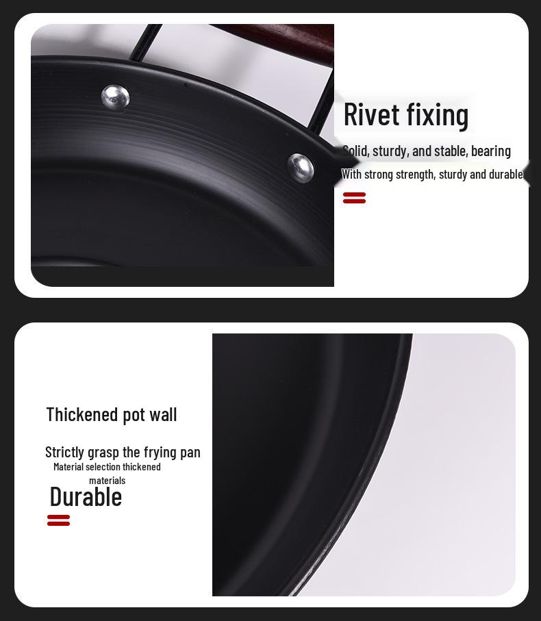 Guizhou Shabu-Grill Non-Stick Hot Pot with Flat Bottom and Concave-Convex Design for Tofu and Fried Potatoes.