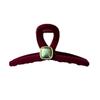 2023 Christmas Red Velvet Large Claw Hair Clip for Women