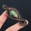 Natural Labradorite, Black Onyx Handmade Copper Wire Wrap Pendant 3.54 M3t02