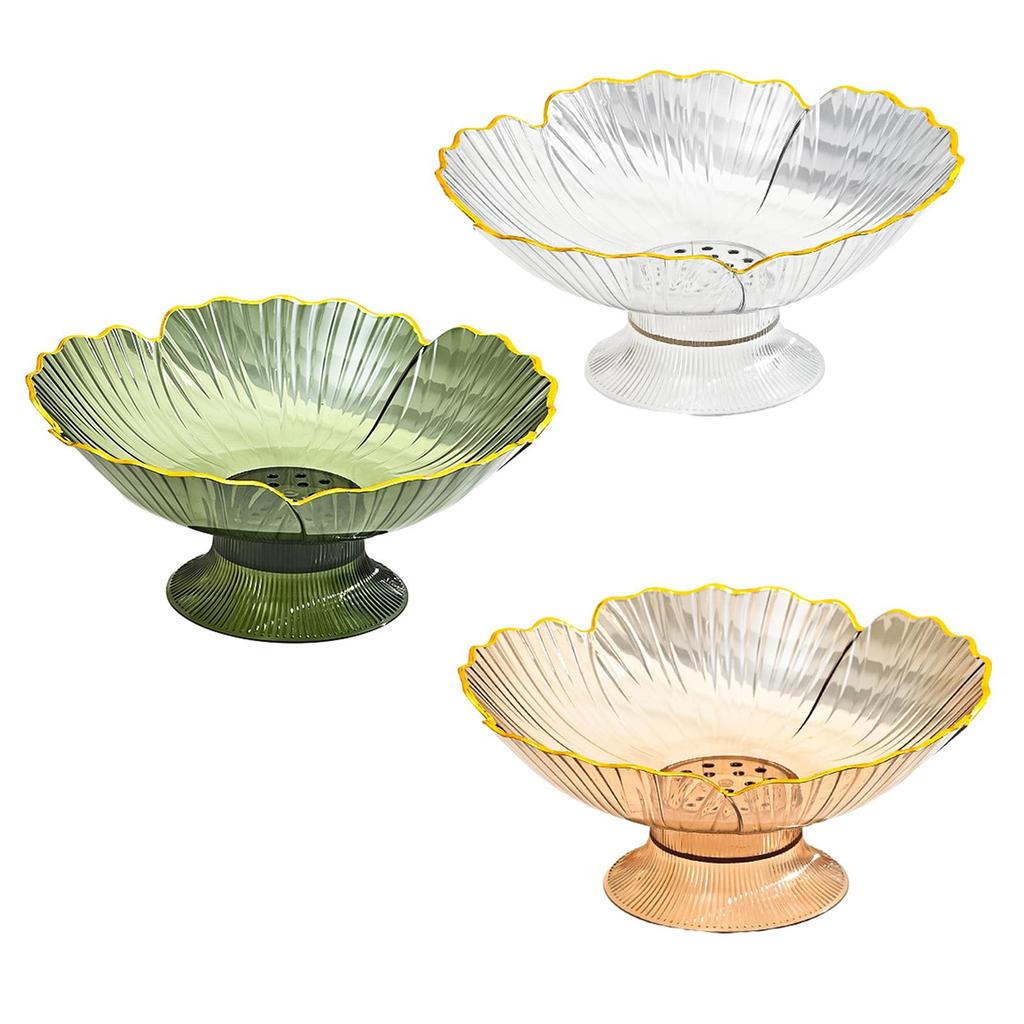 Фруктовница со сливными отверстиями, съемная подставка, держатель для закусок для стола, столешницы, столовой, офиса, кухонное украшение