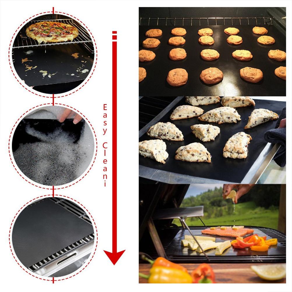 2 шт. Термостойкий коврик для гриля BBQ, антипригарный, многоразовый, для жарки креветок, стейков, овощей на всех типах грилей