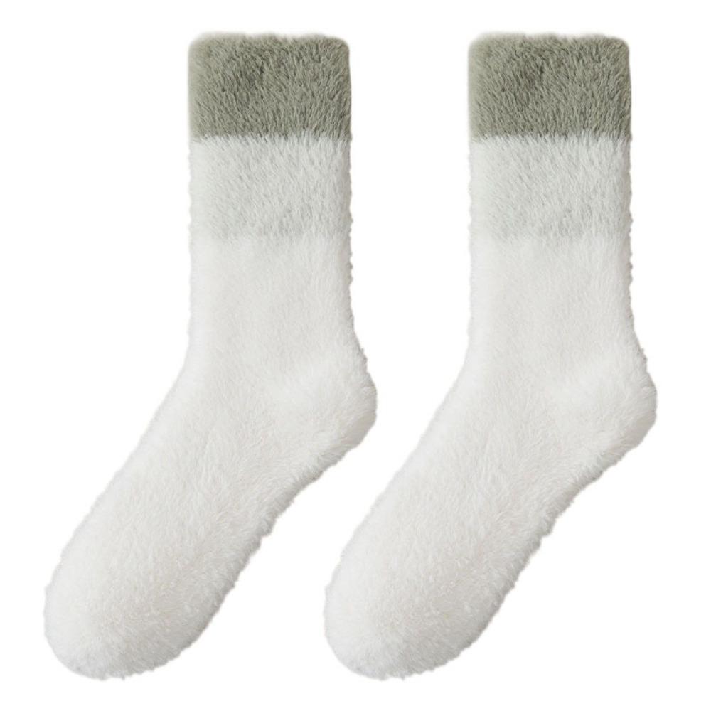 Winter Coral Fleece Socks Sleeping Mid Tube Socks Women Floor Plush Socks For Female Men