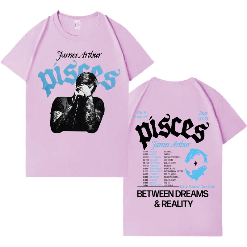 Singer James Arthur 2026 Gothic Album Graphic Tees Mens Y2K Clothes Aesthetic Oversized Comfort Short Sleeve TShirts Teenagers